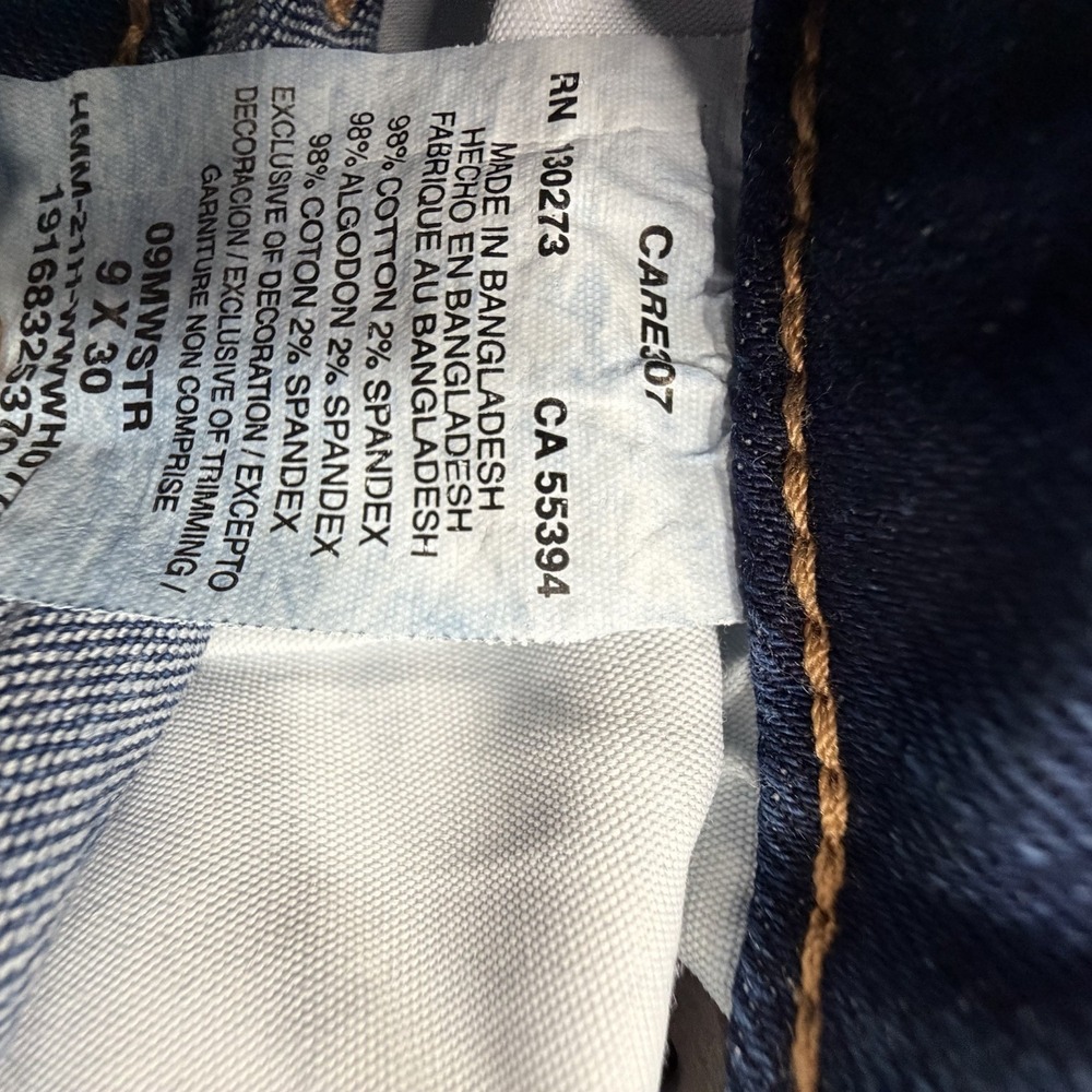Wrangler Womens Jeans Size 9x30 Medium Wash Raw Hem Straight Leg Denim - Picture 3 of 4